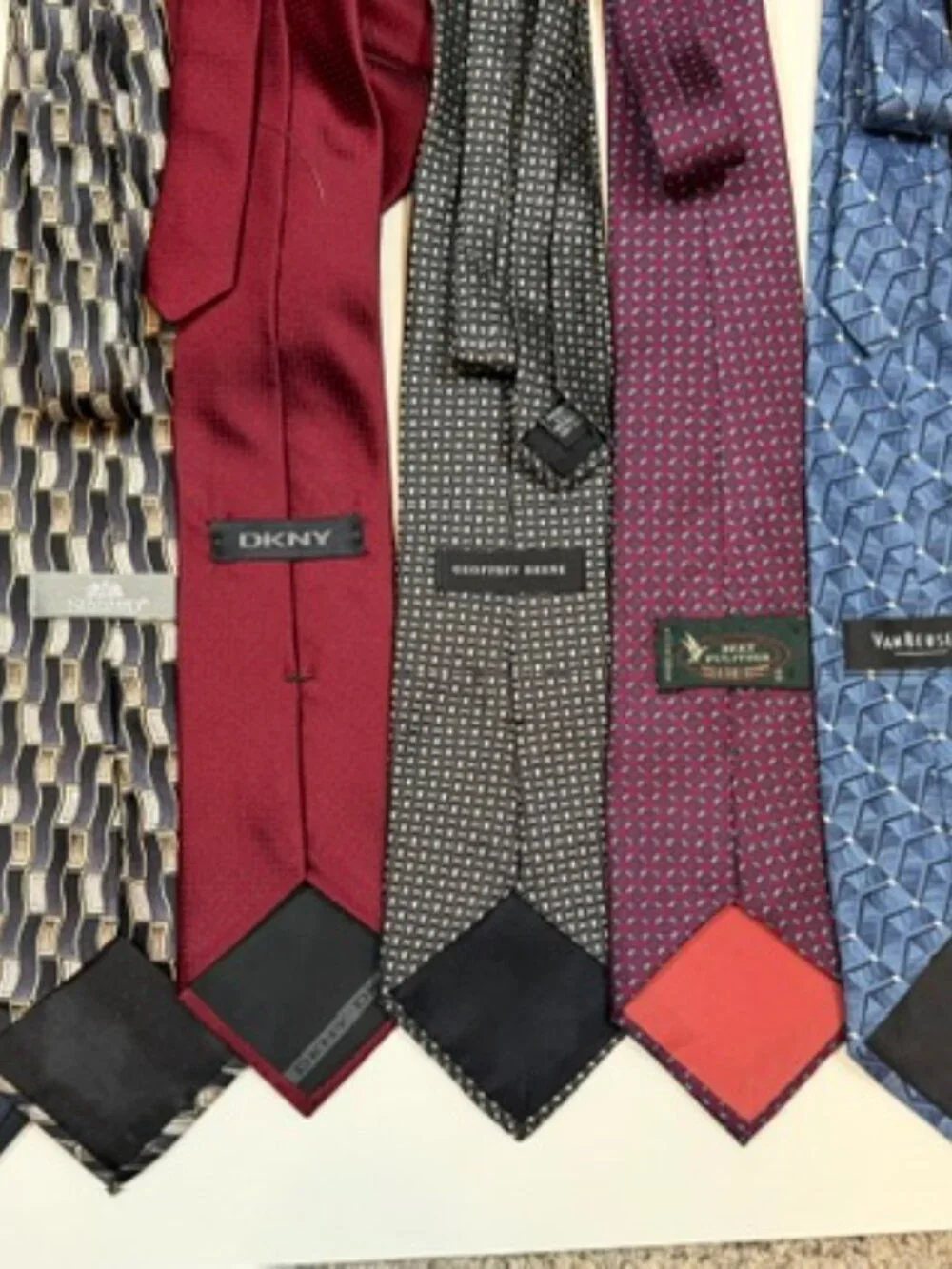 Bundle Of 9 Multi Pattern Ties for Men brands include DKNY and Geoffrey Beene